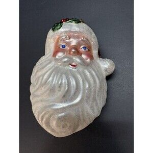 Vintage Hand Blown Glass Santa Clause Ornament